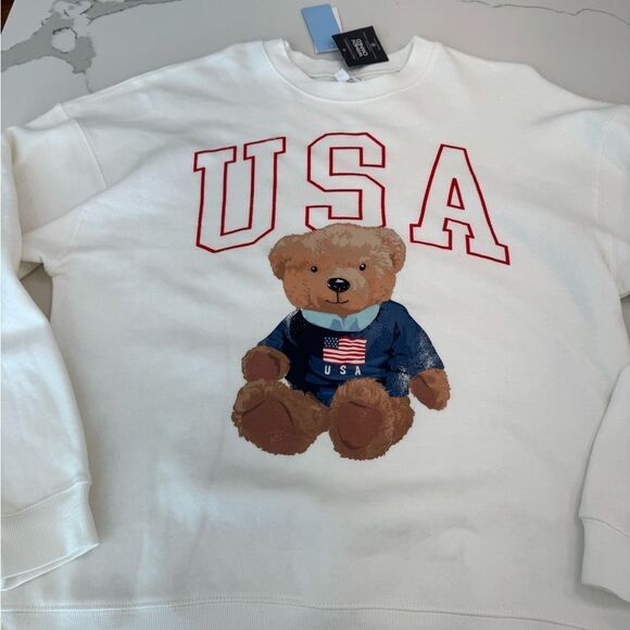 Grayson Threads Red and White Crewneck Sweater - Picture 1 of 7